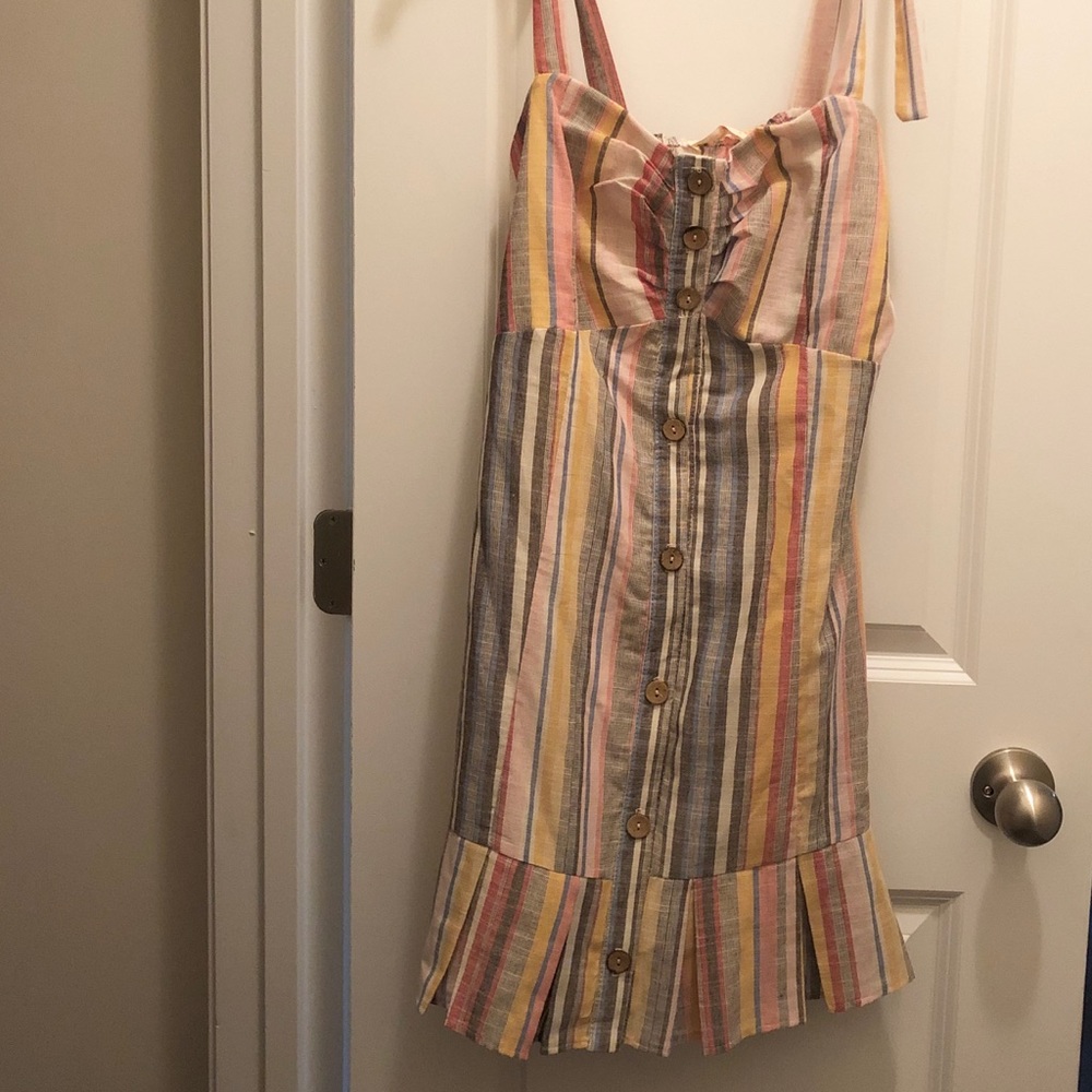 Zephyr Tie Shoulder Hummingbird Dress